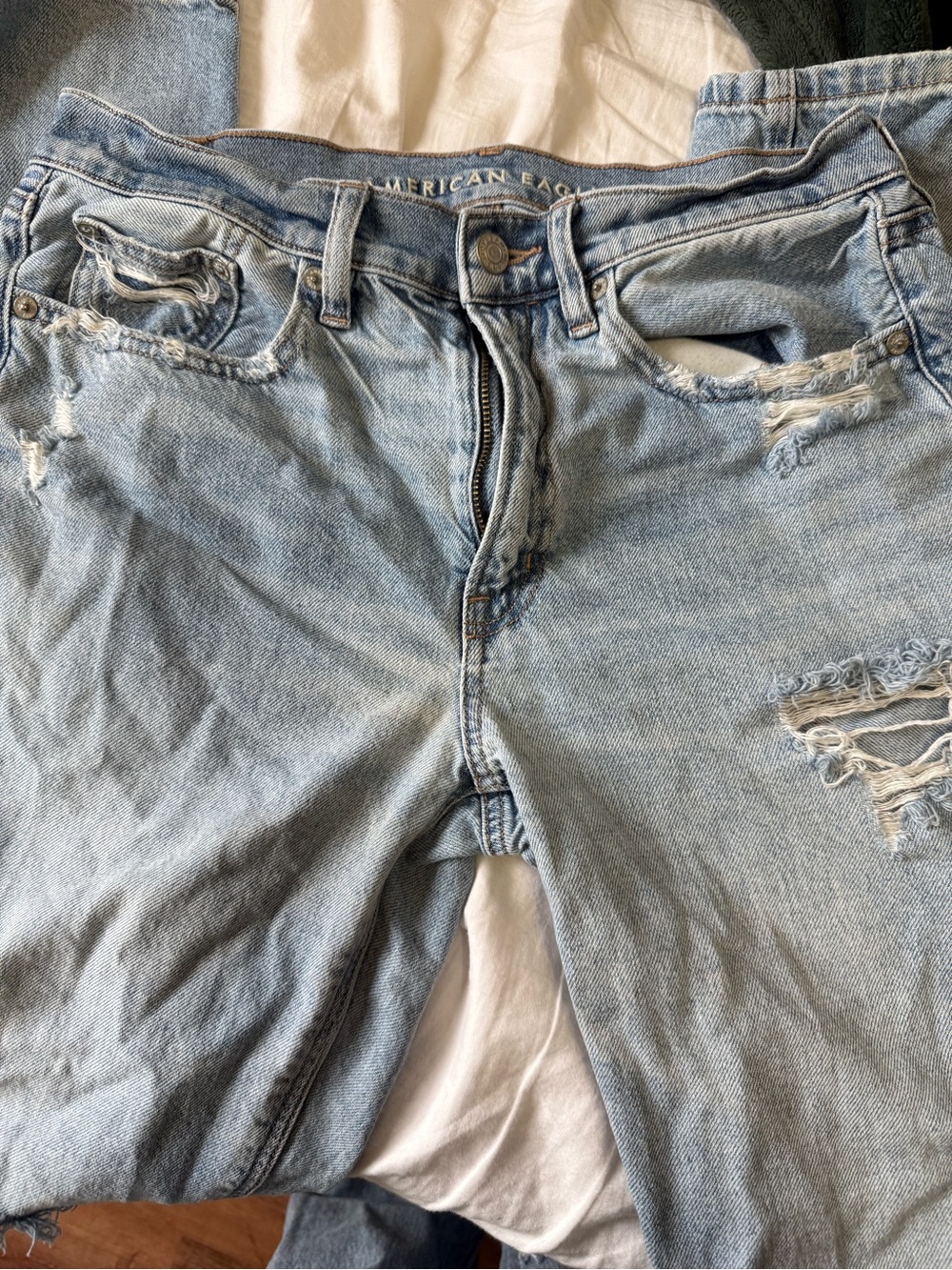 American Eagle Outfitters Light Blue Straight Leg Jeans